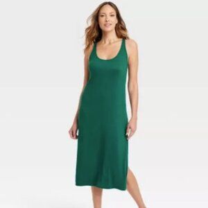 Stars Above Emerald Green Crinkled Texture Knit NightGown